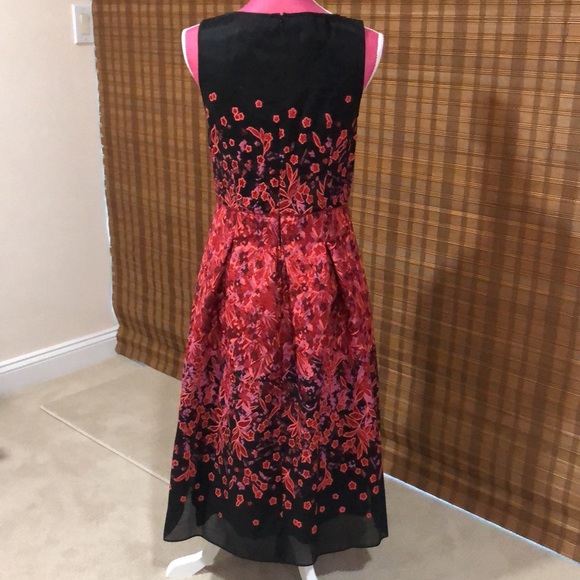 Carlisle midi piece of art black and red dress! Stunning for holidays! NWOT. - Picture 4 of 9